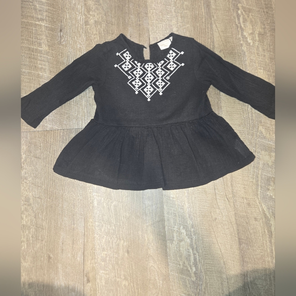 Kardashian Kids Black Dress with White Pattern